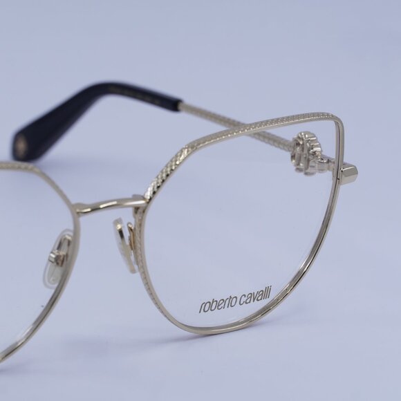 Roberto Cavalli VRC048 0300 Eyeglasses Shiny Rose Gold 56mm Cat Eye Frame - Picture 5 of 11